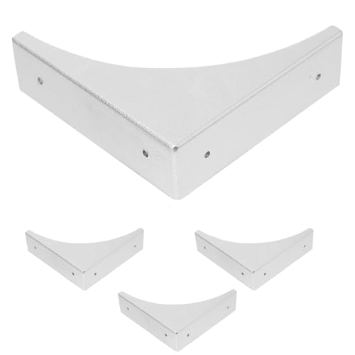 AUTSUPPL Protections D'angles Métalliques Vintage en Cuivre Argenté pour Meubles, 4pcs, Installation DIY Légère, Adaptées pour Cabinets et Bureaux
