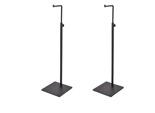 Greneric 2 Pack Metal Handbag Rack Hanging Clutch Bag Holder Display Stand Adjustable Height Retail Countertop Free Standing Display Stands With Single Hook For Bags,Purses,Wig (Black) #TOP5
