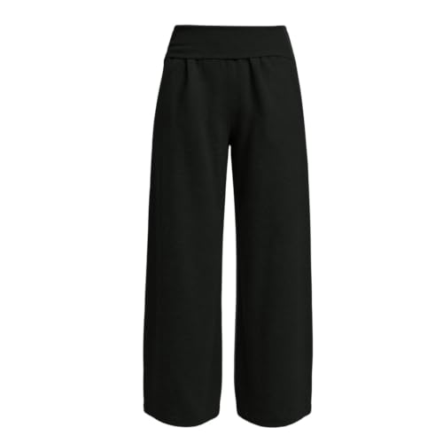 Baggy Sweatpants Women Elegant Loose Fold Over Smocked Waist Wide Leg Pants - image 4