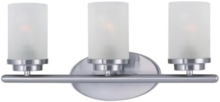 Maxim Corona-3 Light Contemporary Bath Vanity in Contemporary style-19.25 Inches Wide by 9 inches high-Satin Nickel Finish