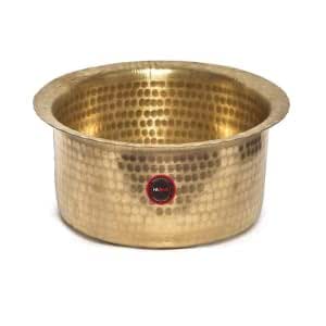 Buy KITCART Brass Hammered patila Brass tope Brass cookware patila ...