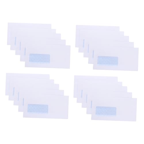 Operitacx 50pcs Self-Sealing Privacy Envelopes Left Window Envelopes Business for Mailing Letters Documents Invitations