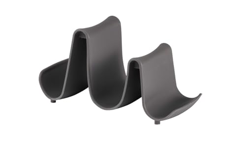 Hutzler Compact Pot Lid Stand and Spoon Rest, Space Saving Design (Gray)