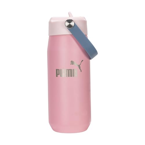 Image of PUMA unisex-adult 18oz Insulated Stainless Steel Water Bottle With Straw & Carry Handle