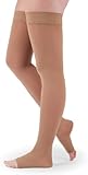 medi assure, 20-30 mmHg,Thigh High Compression w/Silicone Top-Band Open Toe