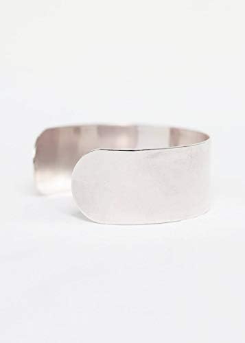 Floral Corsage Bracelet - Lela Flower Cuff- Silver
