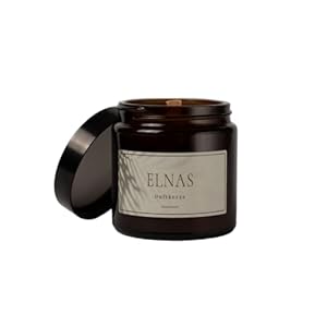 Duftkerze im Glas“Erfolg“ aus 100% Bienenwachs und ätherischen Ölen (Lavendel, Weihrauch, Orange, Grapefruit), natürliche Holzdochtkerze, Kerze lange Brenndauer