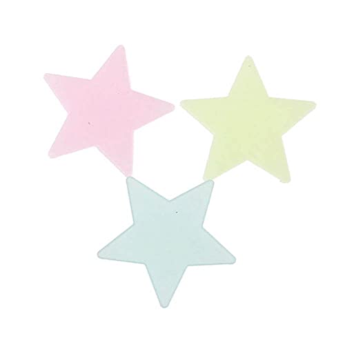 Mibee 100 Pcs Lindo Noite-luminosa Fluorescente Estrelas do Fulgor Adesivos de Parede Home Decor Ade