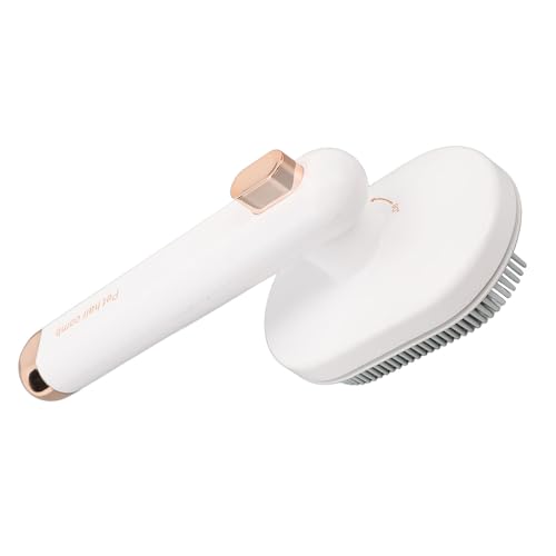 Cat Brush White Color 90° Rotation Curved Pet Hair Removal Comb for Gentle Grooming Experience