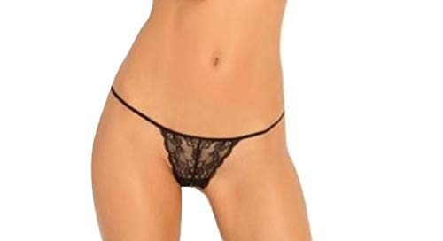 Rene Rofe womens Crotchless Got Your Back adult exotic thong underwear, Black, Small-Medium US