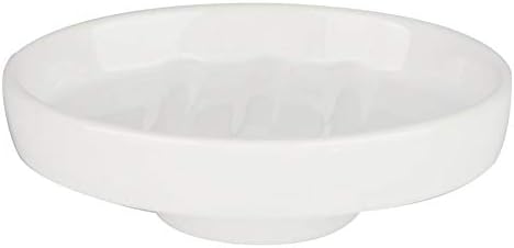 ViaGasaFamido Chrome Single Ceramic Soap Dish, Simple Hanging Soap Dish Holder Bathroom Hardware Bathroom Accessories