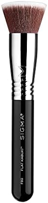 Sigma Beauty F80 Flat Kabuki Brush, Foundation Brush & Professional Grade Makeup Brush to Blend Liquid & Cream Products