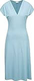 tiefer V-Ausschnitt Filippa K Damen Jersey-Kleid in Hellblau L