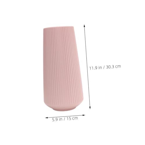 Jarrones de plástico nórdicos Vaguelly con diseño minimalista para flores artificiales en pack de 2 3