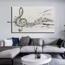 Peinture à l'huile abstraite colorée pour dynamiser un mur blanc - 5