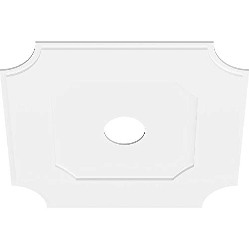 Image of Ekena Millwork CMP40LE-07000 Locke Architectural Grade PVC Contemporary Urethane Ceiling Medallions 40 inchOD x 7 inchID x 24 inchC x 1 inchP