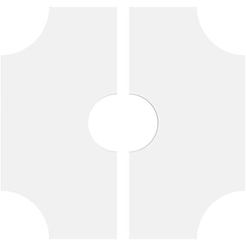 Ekena Millwork CMP12HS2-03000 Haus Architectural Grade PVC Contemporary, Two Piece Urethane Ceiling Medallions 12"OD x 3"ID x 4"C x 1"P by Ekena Millwork - Image 4