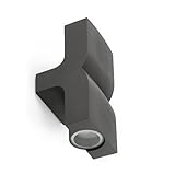 Bombilla: 2 x GU10 35 W Faro Barcelona 74408 - KLAMP 2L Aplique gris oscuro