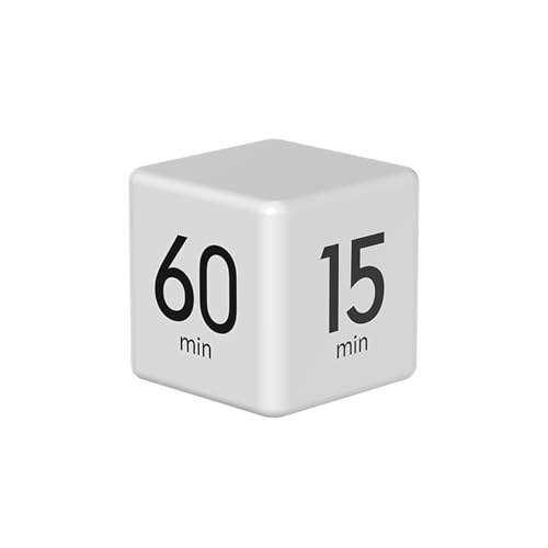 Lichamp Timer digitale da tavolo, cubo con sensore di gravità con display a LED, produttività Pomodoro quadrato, conto alla rovescia 15/20/30/60 minuti, pausa, muto, volume regolabile per Adhd, lavoro Lichamp Timer digitale da tavolo, cubo con sensore di gravità con display a LED, produttività Pomodoro quadrato, conto alla rovescia 15/20/30/60 minuti, pausa, muto, volume regolabile per Adhd, lavoro