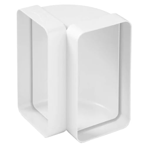 Dianhydro Curva Verticale in ABS per Tubo Rettangolare griglia di aerazione 150x70mm, Multicolore, Standard