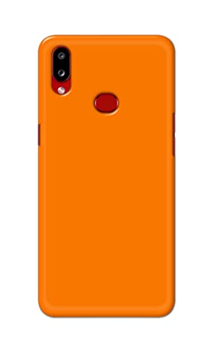 Image of Plain Orange Hard Back Case Cover for Samsung Galaxy A10s / Samsung M01s, SM-A107F / DS, SM-A107M / DS Back Cover -(J5) VNS2229