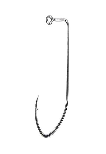 Eagle Claw 500BP-1 Pro-V 90 Degree Non Offset Jig Hook, Size 1, Platinum Black, Package of 100
