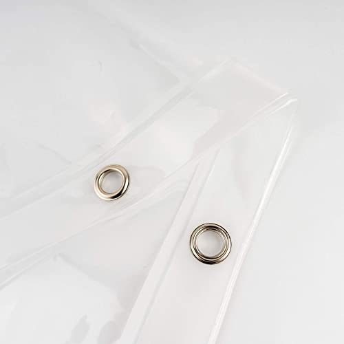 De-Mediocre Clawfoot Tub Shower Curtain 108X70 Inch Clear Liner All Warp Around Extra Wide 24 Metal Hooks Heavy Duty Vinyl Bath Curtain For Clawfoot Stand Up Tub Bathroom Peva Durable Waterproof Liner #TOP1