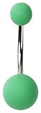 [From da Phactory] フロム ダ ファクトリー カラフル マット ボール バナナバーベル 14G サージカルステンレス 軟骨ピアス ボディピアス(14G,グリーン)