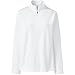 Lands' End Womens Textured Quarter Zip Pullover White Plus 3x