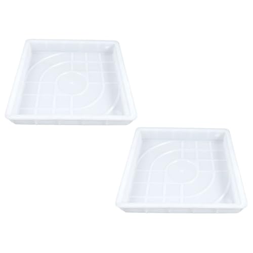 TOBBOMEY Stampi per Pavimentazione da Giardino in Plastica PP 25X25X4Cm Set 2 Pezzi per Mattoni Fai da Te per Sentieri Balconi Terrazze e Bordi Piscina
