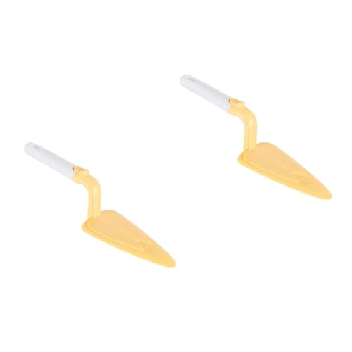 OUNONA 2 Piezas Cortador De Pizza Servidor De Pizza Pastry Cutter Paleta De Pizza Rebanar Cortadores Pala De Queso Espátula De Pan Pala De Pastel Espátula para Pizza Yellow El Plastico