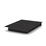 South Shore Step One Platform Bed with 2 Drawers, Full/Queen 60-Inch, Gray Oak