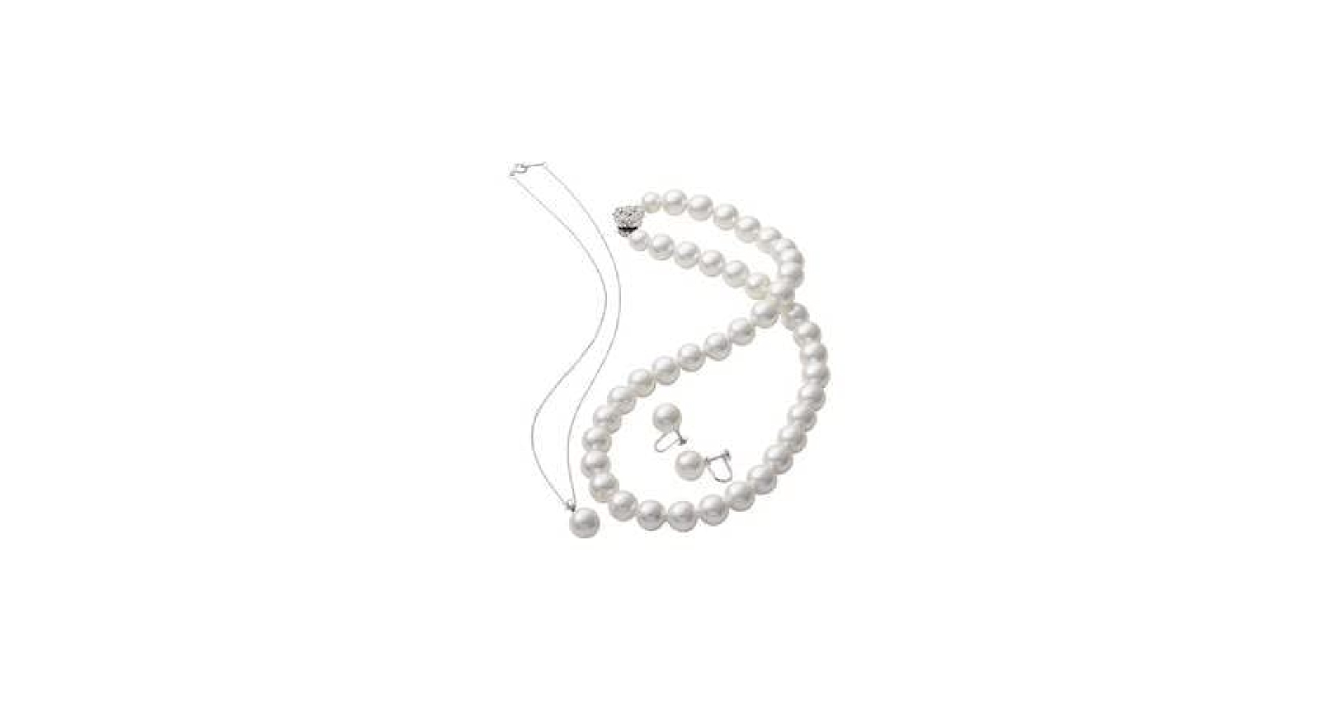 Amazon | カンサイセレクション 花珠貝パール3点セット 29003W