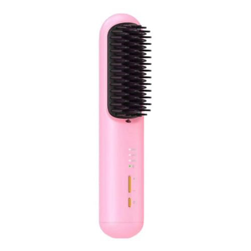 Hxhsgmeh Plancha de Pelo Recargable Plancha de Pelo de Iones Negativos Pelo Rizado Peine Rizador Eléctrico de Doble Propósito B
