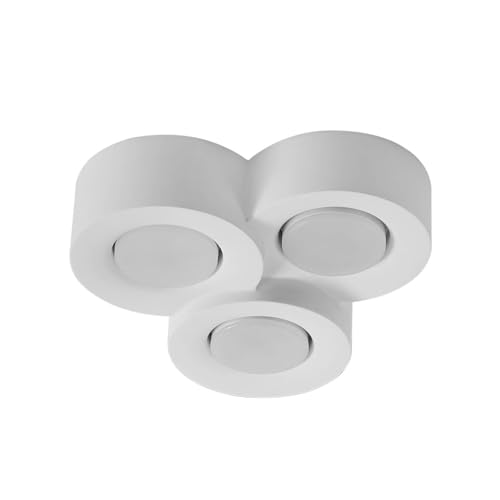 Lindby Ceiling Light Levia dimmable in White Made of Plaster/Clay for e.g. Living Room & Dining (3 Light Sources, GX53) from Ceiling lamp