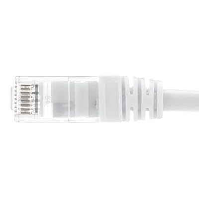 CAT6A Ethernet Patch Cable 2ft S/FTP Shielded Network Cable with Boot, RJ45 High-Speed LAN Cord, White