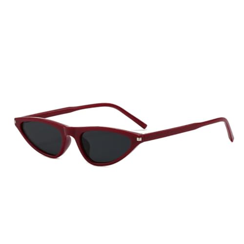 Lunettes de soleil protection UV400 œil de chat rouge et noir pour l'extérieur