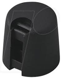 Image of OKW A1016069 Knob with Pointer Plastic Shaft d: 6mm Ø16x16mm Black