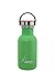 Bot. ac. inox Basic 500ml ,tapón acero/bambú - Verde