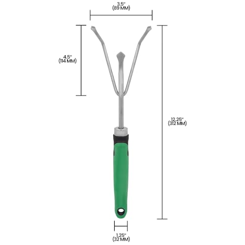 Zenport Green horquilla cultivadora 3 pzas 12 pulgadas miniatura 5
