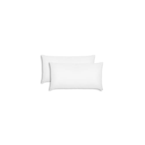 ALMOHADAONLINE Relleno de Cojín 30x60cm Pack 2 Tela Microfibra Tacto Pluma Fabricado en España–Fibra Siliconada Suave y Voluminosa,Transpirable–Ideal para Cojines Decorativos,Sofás,Camas(2, 30x60 cm)