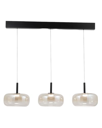 Suspension LED Devero créez une ambiance chaleureuse en verre teinté cognac