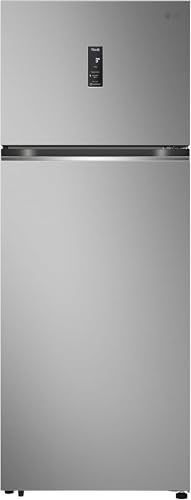 LG GTBV44PYBKD Frigorifero Doppia Porta 70cm, Classe E, 461l, Connettività Wi-fi Con App Thinq, Porte Piatte, Tecnologia Door & Linear Cooling, Display Esterno, Compressore Smart Inverter, Argento