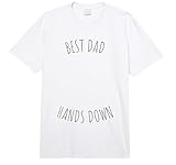 Mens Best Dad Hands Down Kids Craft Hand Print Fathers Day Comfort Colors Adult Heavyweight T-Shirt