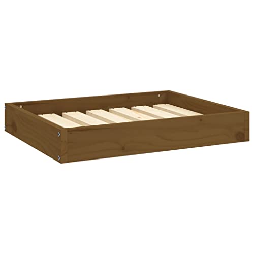 vidaXL Hundebett Honigbraun 61,5x49x9cm Massivholz Kiefer Hundekorb Hundesofa