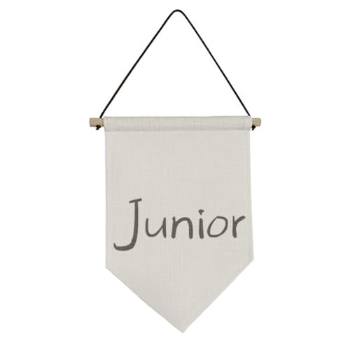 Drapeau en toile suspendre noir mots simples deco murale