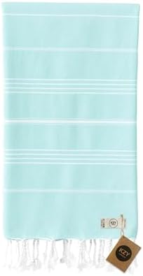 KZY LONDON Beach Towel - Large Turkish Beach Towels for Camping, Swimming, Bath, Gym, Picnic - Quick Dry, Super Absorbent, Lightweight, Compact Cotton Hammam Towels for Adults, Men, Kids (Blue)