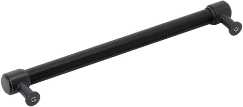 Signature Hardware 954064-12 Lazzara 12 Inch Center to Center Black Leather Appliance Pull by Signature Hardware - Used condition - Image 2