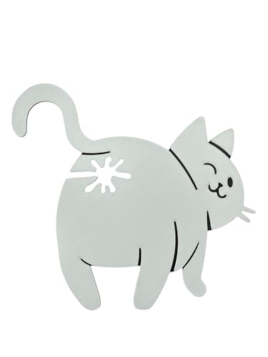 Cat Bread Clip – Funny 3D Printed Bag Holder – Cat Shaped Bread Bag Clip – Novelty Kitchen Gadget for Cat Lovers – Quirky Home Decor Gift – 5″x5″ (White Front, Black Back)