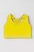 Kurve Girl’s Sleeveless Tank Top - Seamless Stretchy Strappy Back Crop Racerback Bra - Shirt Sports Bra for Kids, UPF 50+ Made in USA, Yellow-83, Age 9-14